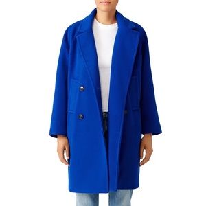 JOA Cobalt Pea Coat - Blue